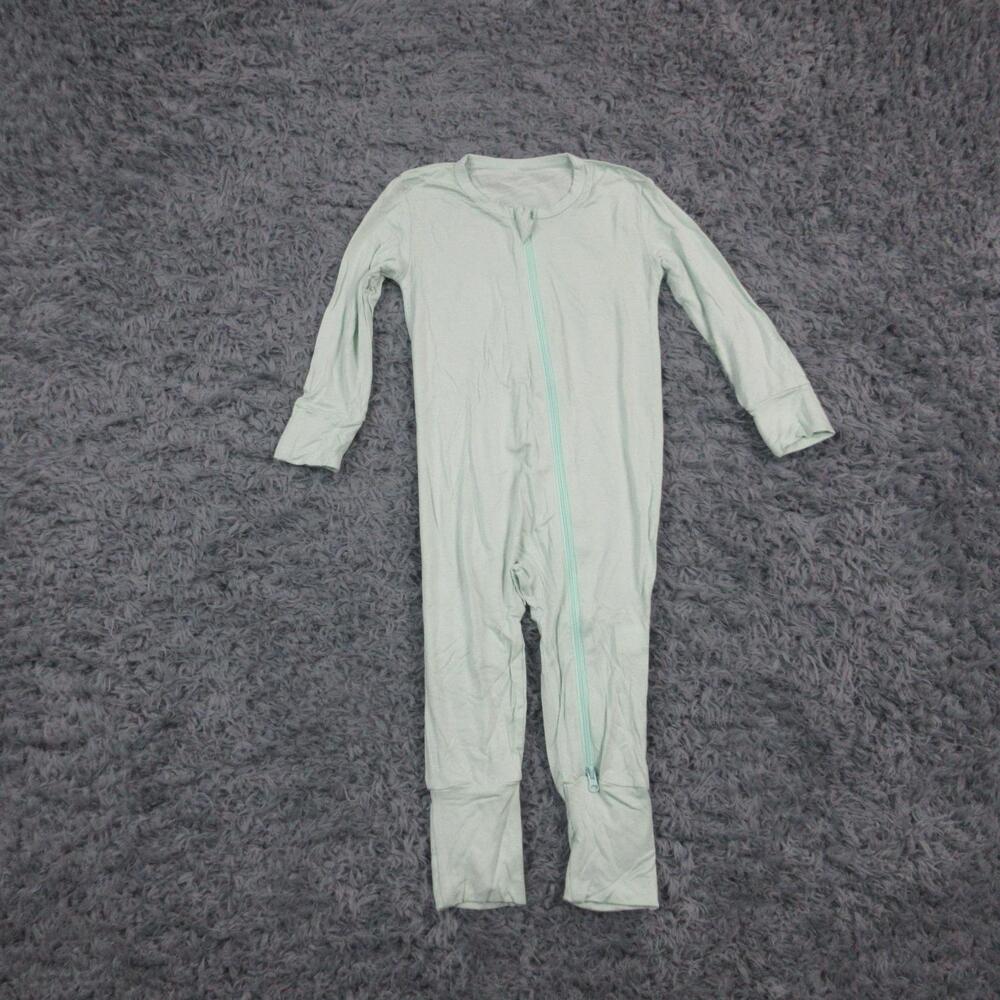 Kids Tales Zipper Sleeper Pajamas Baby Girls 18-24M Green Bamboo One Piece NWOT